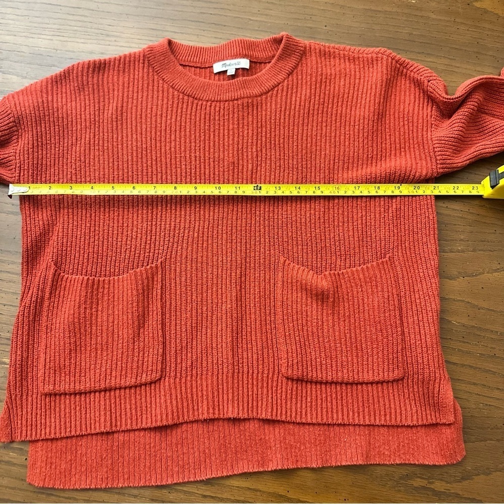 Madewell Rust Oranges Patch Pocket Pullover Sweat… - image 6